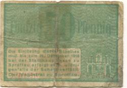 Sprottau (heute: PL-Szprotawa) - Stadt - 1917 - 31.12.1918 - 50 Pfennig