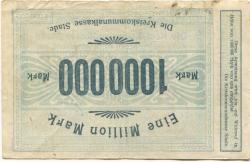Stade - Kreis - 15.8.1923 - 1 Million Mark
