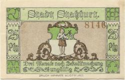 Staßfurt - Stadt - 1.9.1921 - 25 Pfennig