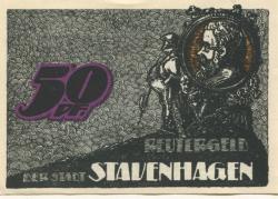 Stavenhagen - Stadt - - 31.12.1921 - 50 Pfennig