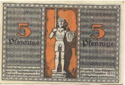 Stendal - Stadt - 30.11.1920 - 31.12.1921 - 5 Pfennig