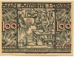 Sternberg - Stadt - 23.1.1922 - 100 Pfennig