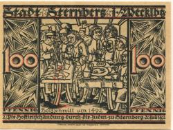 Sternberg - Stadt - 23.1.1922 - 100 Pfennig