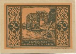 Stettin (heute: PL-Szczecin) - Stadt - 1.1.1922 - 31.7.1922 - 50 Pfennig
