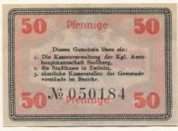 Stollberg - Amtshauptmannschaft - 1.6.1917 - 31.12.1919 - 50 Pfennig 