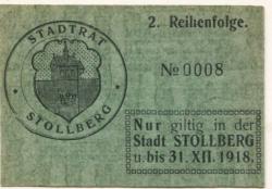 Stollberg - Stadt - März 1917 - 31.12.1918 - 25 Pfennig 