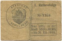 Stollberg - Stadt - März 1917 - 31.12.1918 - 50 Pfennig 