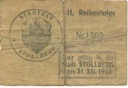 Stollberg - Stadt - März 1917 - 31.12.1918 - 50 Pfennig
