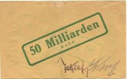 Strausberg - Gewerbebank - -- - 50 Milliarden Mark 
