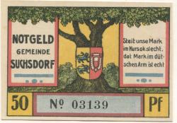 Suchsdorf (heute: Kiel) - Gemeinde - - 31.8.1921 - 50 Pfennig