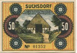 Suchsdorf (heute: Kiel) - Gemeinde - - 31.8.1921 - 50 Pfennig