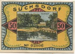 Suchsdorf (heute: Kiel) - Gemeinde - - 31.8.1921 - 50 Pfennig