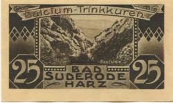 Suderode (Bad) (heute: Quedlinburg) - Gemeinde - 13.5.1921 - 25 Pfennig