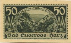 Suderode (Bad) (heute: Quedlinburg) - Gemeinde - 13.5.1921 - 50 Pfennig 