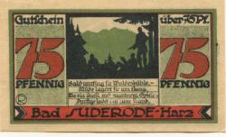 Suderode (Bad) (heute: Quedlinburg) - Gemeinde - 13.5.1921 - 75 Pfennig