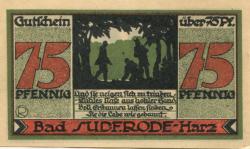 Suderode (Bad) (heute: Quedlinburg) - Gemeinde - 13.5.1921 - 75 Pfennig
