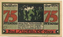 Suderode (Bad) (heute: Quedlinburg) - Gemeinde - 13.5.1921 - 75 Pfennig