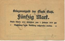 Suhl - Stadt - 4.11.1918 - 1.2.1919 - 50 Mark