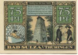 Sulza (Bad) - Stadt - 19.7.1921 - 31.12.1922 - 75 Pfennig 