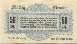 Tambach und Dietharz - Gemeinden - April 1917 - 50 Pfennig 