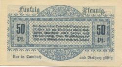 Tambach und Dietharz - Gemeinden - April 1917 - 50 Pfennig 