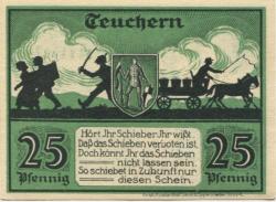 Teuchern - Stadt - März 1921 - 25 Pfennig