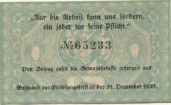 Thale - Stadt - 1918 - 31.12.1921 - 50 Pfennig 