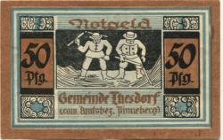 Thesdorf (heute: Pinneberg) - Gemeinde - -- - 50 Pfennig