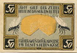 Tilsit (heute: R-Sowetsk) - Stadt - 12.11.1921 - 50 Pfennig