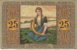 Tondern (heute: DK-Tønder) -Stadt - 10.2.1920 - 25 Pfennig