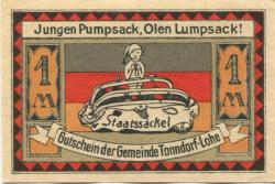 Tonndorf-Lohe (heute: Hamburg) - Gemeinde - 10.3.1921 - 1 Mark