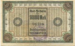 Traunstein - Bezirks-Sparkassa - 10.8.1923 - 500000 Mark