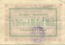 Traunstein - Bezirks-Sparkassa - 30.10.1923 - 1.05 Gold-Mark