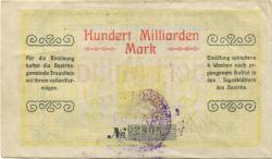 Traunstein - Bezirks-Sparkassa - 3.11.1923 - 100 Milliarden Mark