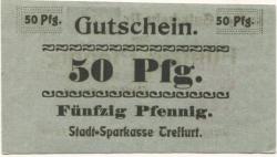 Treffurt - Stadt-Sparkasse - 15.12.1918 - 31.12.1919 - 50 Pfennig