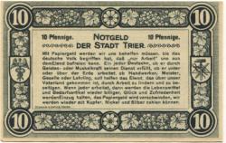 Trier - Stadt - 1.6.1920 - 10 Pfennig