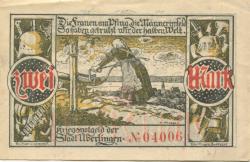 Überlingen - Stadt - 19.10.1918  - 1.2.1919 - 2 Mark 
