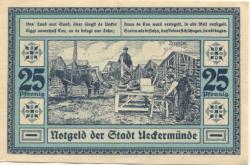 Ueckermünde - Stadt - 1.9.1921 -  25 Pfennig 