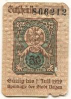 Uelzen - Sparkasse der Stadt - - 1.7.1919 - 50 Pfennig 
