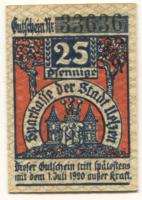 Uelzen - Sparkasse der Stadt - - 1.7.1920 - 25 Pfennig 