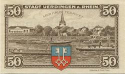 Uerdingen (heute: Krefeld) - Stadt - 20.2.1921 - 50 Pfennig 