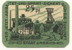 Unna - Stadt - 4.3.1920 - 25 Pfennig 