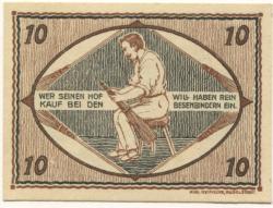 Unterweißbach - Gemeinde - 1.7.1921 - 10 Pfennig