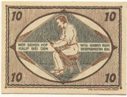 Unterweißbach - Gemeinde - 1.7.1921 - 10 Pfennig 