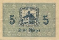 Usingen - Stadt - 1.11.1918 - 5 Mark 