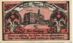 (Vaethen-)Tangerhütte - Rabatt Spar-Verein - 1.8.1921 - 50 Pfennig 