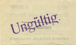 Vegesack (heute: Bremen) - Bremer Vulkan, Schiffbau und Maschinenfabrik - - 29.8.1914 - 1 Mark 