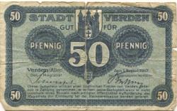 Verden - Stadt - 1.8.1917 - 50 Pfennig 