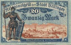 Villingen - Stadt - 15.11.1918 - 1.4.1919 - 20 Mark 