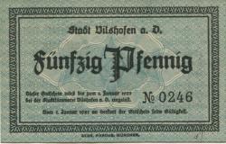 Vilshofen - Stadt - 1.10.1920 - 1.1.1921 -50 Pfennig 